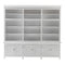 NovaSolo Skansen Triple-Bay Hutch Unit in Classic White CA644