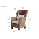 NovaSolo Wickerworks King Chair Natural Grey CR44