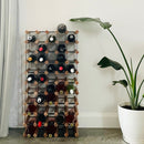 KingsBottle Custom Built Wine Rack | Rustic hardwood | Un-Assembled WRTR-CS0101