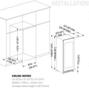 KingsBottle 389 Cans Capacity Upright Beverage Refrigerator With Low-E Glass Door KBU265BX-FG LHH