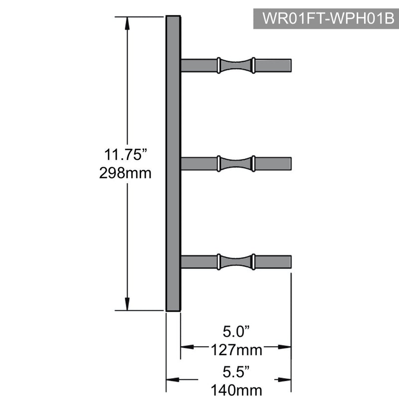 KingsBottle Wall Mounted Metal Rail Wine Racks WR01FT-WPH01B