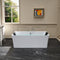 Empava 67" Freestanding Whirlpool Bathtub with Faucet and Center Drain EMPV-67AIS03