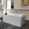 Empava 67" Freestanding Whirlpool Bathtub with Faucet and Center Drain EMPV-67AIS03