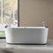 Empava 59" Freestanding Hydro Massage Whirlpool Bathtub with Center Drain EMPV-59AIS06