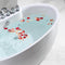 Empava 59" Acrylic Freestanding Whirlpool Bathtub with Reversible Drain EMPV-59AIS12