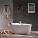 Empava 59" Acrylic Freestanding Whirlpool Bathtub with Reversible Drain EMPV-59AIS12