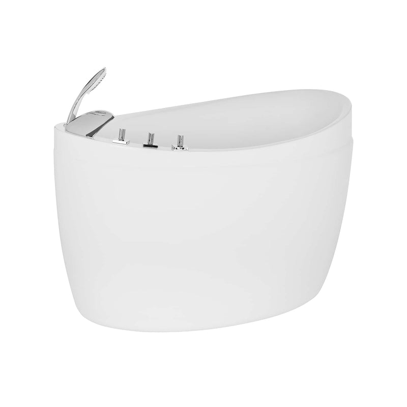 Empava 59" Freestanding Japanese-Style Soaking Tub with Reversible Drain EMPV-59FT002 59