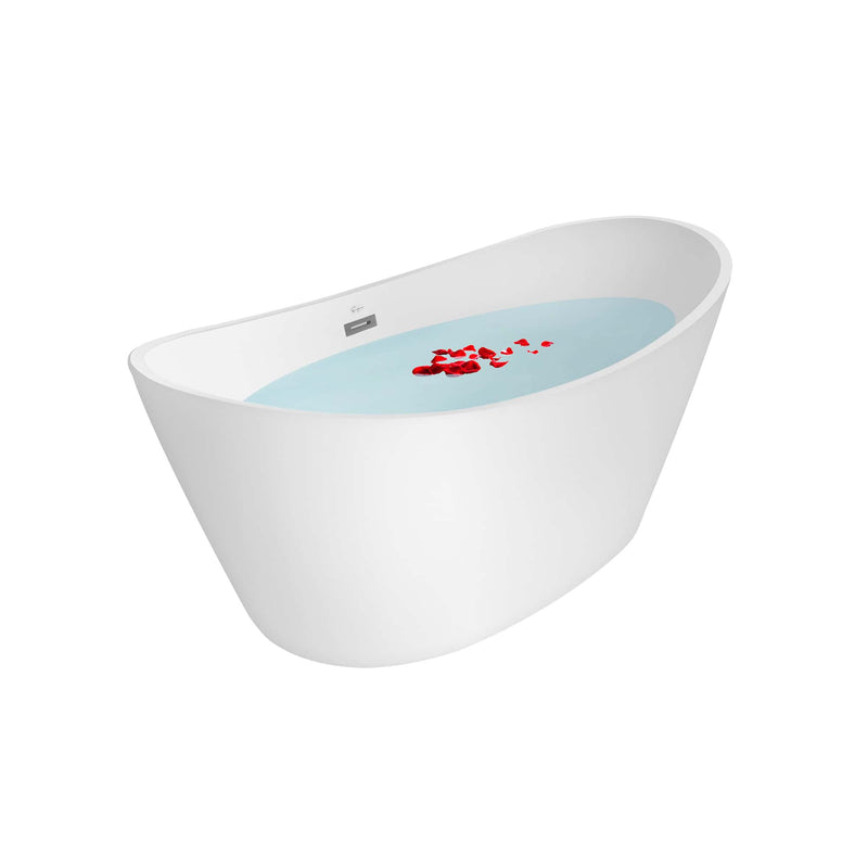 Empava 59" Freestanding Soaking Tub with Center Drain EMPV-59FT1518