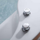 Empava 59" Freestanding Round Whirlpool Bathtub with Right Drain EMPV-59JT005