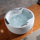 Empava 59" Freestanding Round Whirlpool Bathtub with Right Drain EMPV-59JT005