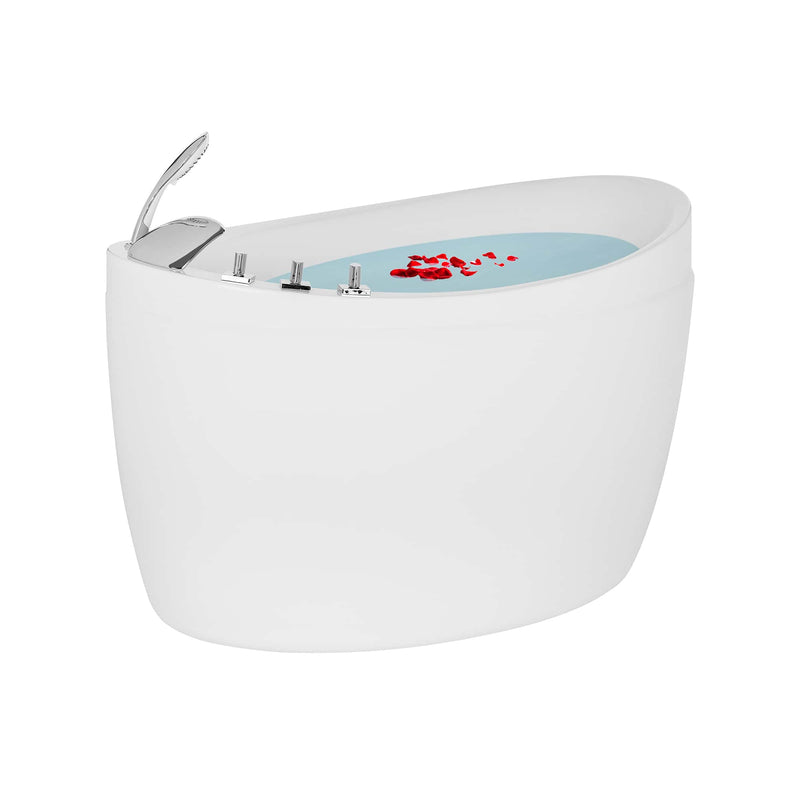 Empava 59" Freestanding Japanese-Style Air Massage Bathtub with Reversible Drain EMPV-59JT011