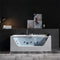 Empava 59" Alcove LED Whirlpool Bathtub with Center Drain EMPV-59JT408LED