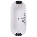 Empava 67" Freestanding Oval Whirlpool Bathtub with Center Drain EMPV-67AIS01