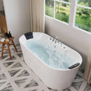 Empava 67" Freestanding Oval Whirlpool Bathtub with Center Drain EMPV-67AIS01