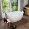 Empava 67" Freestanding Hydro Massage Whirlpool Bathtub with Reversible Drain EMPV-67AIS02