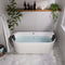 Empava 67" Freestanding Hydro Massage Whirlpool Bathtub with Center Drain EMPV-67AIS07