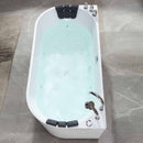 Empava 67" Freestanding Hydro Massage Whirlpool Bathtub with Center Drain EMPV-67AIS07