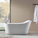 Empava 67" Freestanding Whirlpool Tub with Faucet and Reversible Drain EMPV-67AIS09