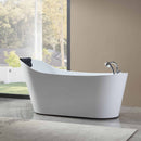 Empava 67" Freestanding Whirlpool Tub with Faucet and Reversible Drain EMPV-67AIS09