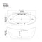 Empava 67" Freestanding Boat-shaped Whirlpool Bathtub with Center Drain EMPV-67AIS10