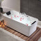 Empava 67" Freestanding Rectangle Whirlpool Bathtub with Center Drain EMPV-67AIS16