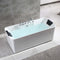 Empava 67" Freestanding Rectangle Whirlpool Bathtub with Center Drain EMPV-67AIS16