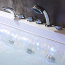 Empava 67" Alcove Combination Massage Inline Heater LED Tub with Left Drain EMPV-67JT351LED