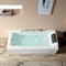 Empava 67" Alcove Combination Massage Inline Heater LED Tub with Left Drain EMPV-67JT351LED