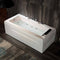 Empava 67" Alcove Combination Massage Inline Heater LED Tub with Left Drain EMPV-67JT351LED