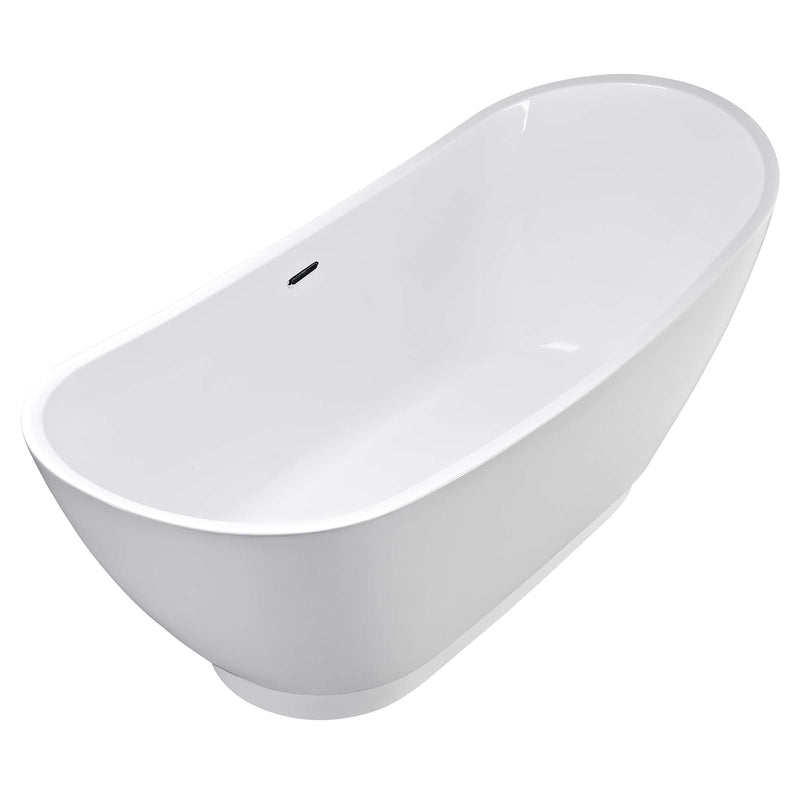 Empava 69" Freestanding Soaking Tub with Center Drain EMPV-69FT1603