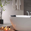 Empava 71" Acrylic Freestanding Whirlpool Bathtub with Reversible Drain EMPV-71AIS14