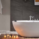 Empava 71" Acrylic Freestanding Whirlpool Bathtub with Reversible Drain EMPV-71AIS14