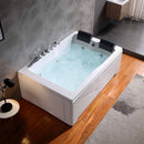 Empava 71" Alcove Whirlpool 2-Person Bathtub with Right Drain EMPV-71JT667B