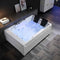 Empava 72" Alcove Whirlpool LED Bathtub for 2 Persons with Left Drain EMPV-72JT367LED