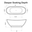 Empava 69" Freestanding Soaking Tub with Center Drain EMPV-69FT1603