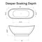 Empava 69" Freestanding Soaking Tub with Center Drain EMPV-69FT1603