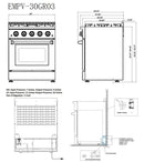 Empava 30 Inch Freestanding Range Gas Cooktop And Oven EMPV-30GR03