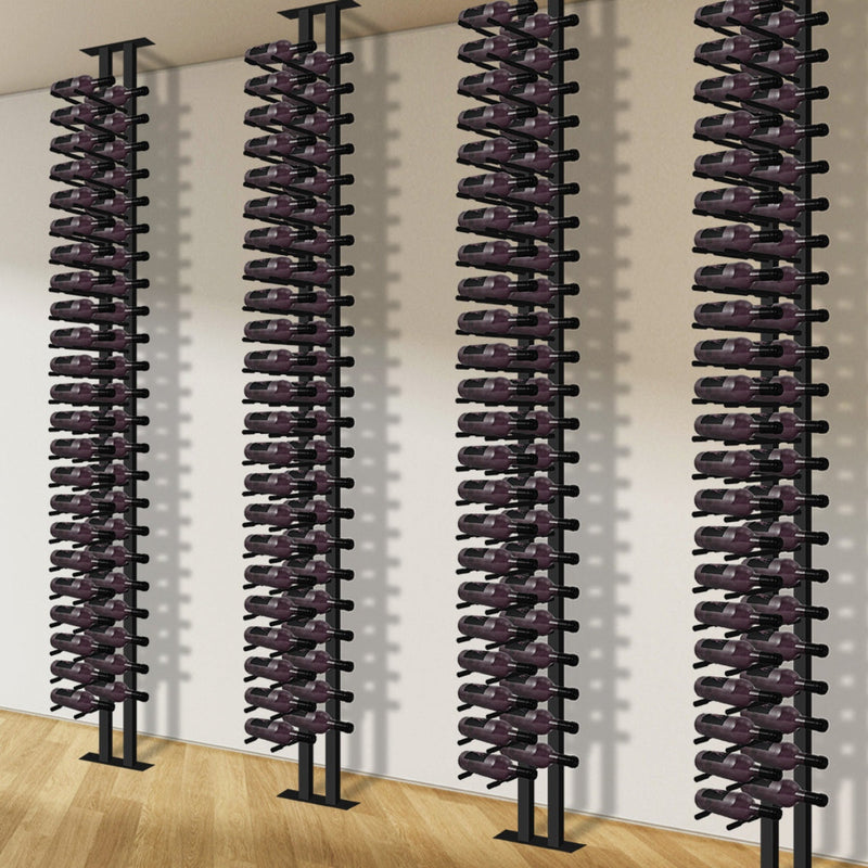 KingsBottle Floor-To-Ceiling Mounted Wine Rack | One-Sided FTC2540S-21