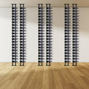 KingsBottle Floor-To-Ceiling Mounted Wine Rack | One-Sided FTC2540S-21