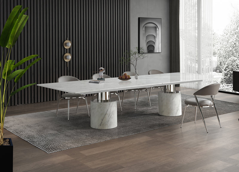 Whiteline Modern Living Geneva 120" Length Rectangular Dining Table DT1640