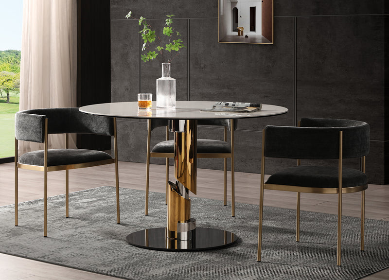 Whiteline Modern Living Gloria Round Dining Table DT1935