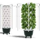 Nutraponics Indoor Hydroponic Growing System – Pro Tower Garden with LED Grow Lights – 80 Pots