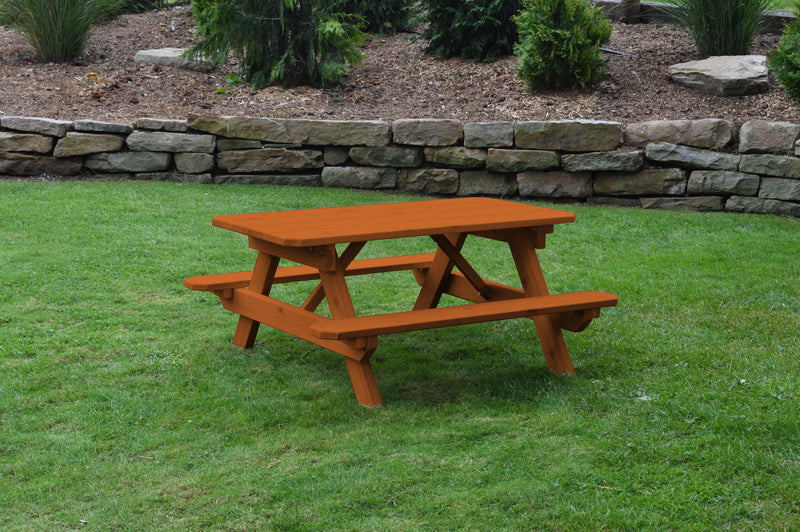 A&L Furniture Co. 4' Amish-Made Cedar Kids Picnic Table AL100C