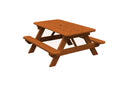 A&L Furniture Co. 4' Amish-Made Cedar Kids Picnic Table AL100C