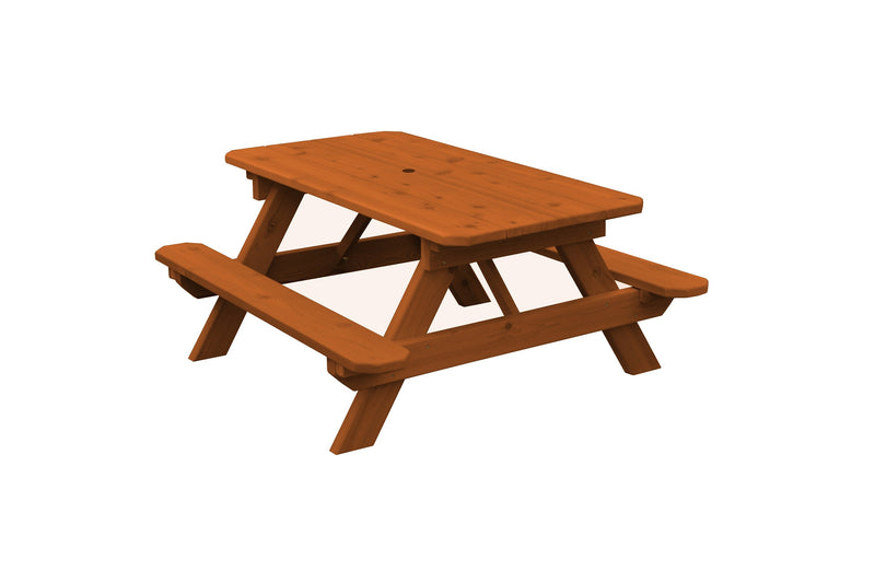 A&L Furniture Co. 4' Amish-Made Cedar Kids Picnic Table AL100C