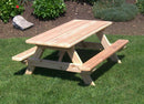 A&L Furniture Co. 4' Amish-Made Cedar Kids Picnic Table AL100C