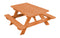 A&L Furniture Co. 4' Amish-Made Pine Kids Picnic Table AL100