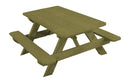 A&L Furniture Co. 4' Amish-Made Pine Kids Picnic Table AL100