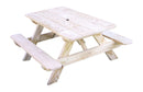 A&L Furniture Co. 4' Amish-Made Pressure-Treated Pine Kids Picnic Table AL100PT