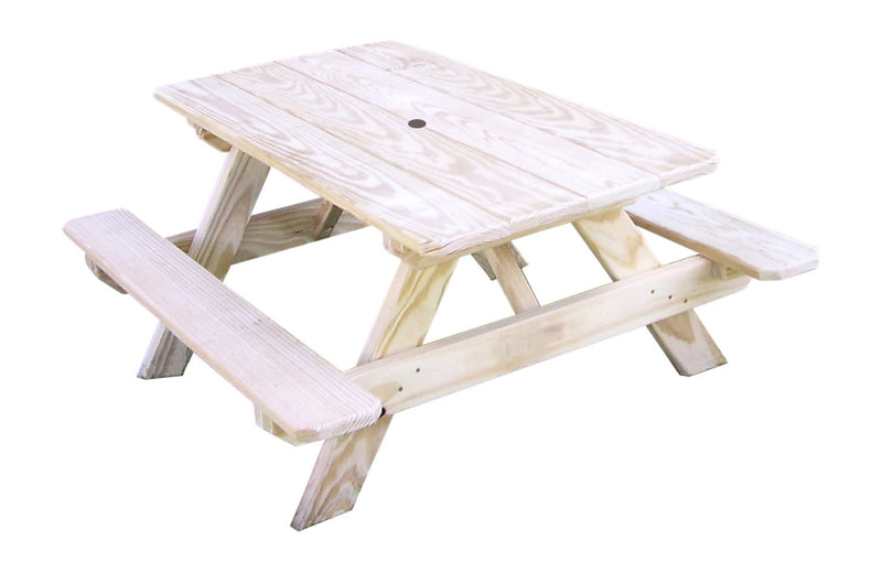 A&L Furniture Co. 4' Amish-Made Pressure-Treated Pine Kids Picnic Table AL100PT